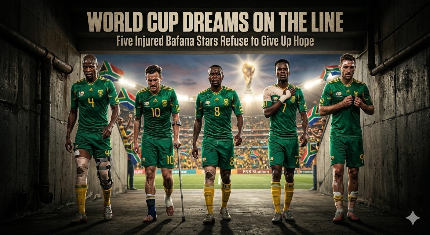 World Cup Dreams on the Line: Five Injured Bafana Stars Refuse to Give Up Hope